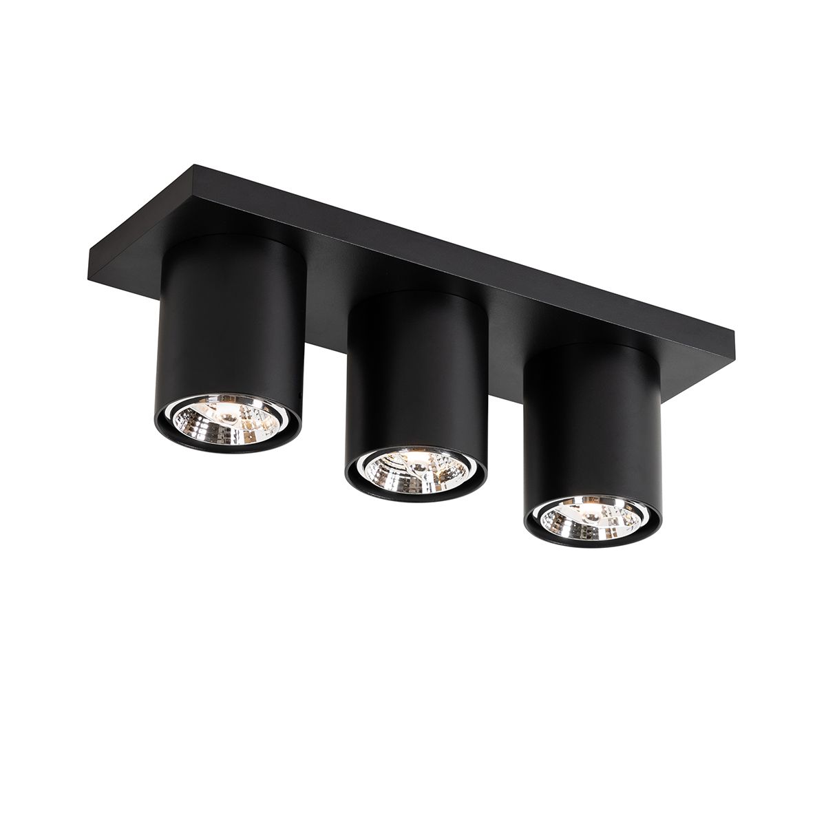 Moderne plafondspot zwart 3-lichts - Tubo