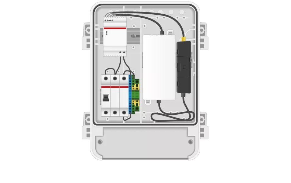 Überwachungsgehäuse TQ1817-VE Weiss 1 Stück<br>Erweitertes Gehäuse für die einfache Installation empfindlicher Systemkomponenten