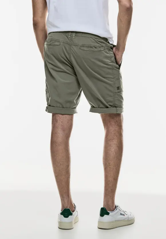 Relaxed Fit Cargoshorts - mud green