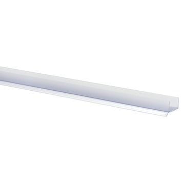 Keukenplintprofiel kunststof 9.5x20mm transparant lengte 260cm