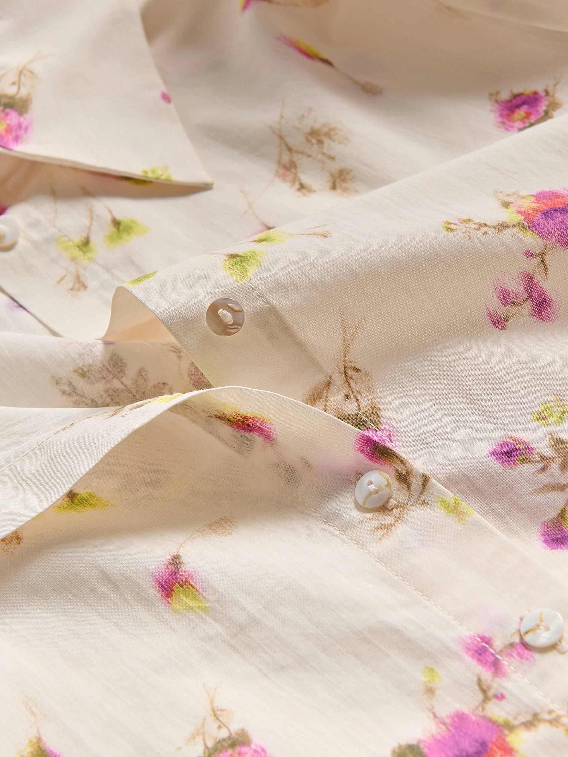 Baumwollbluse mit Blumendruck