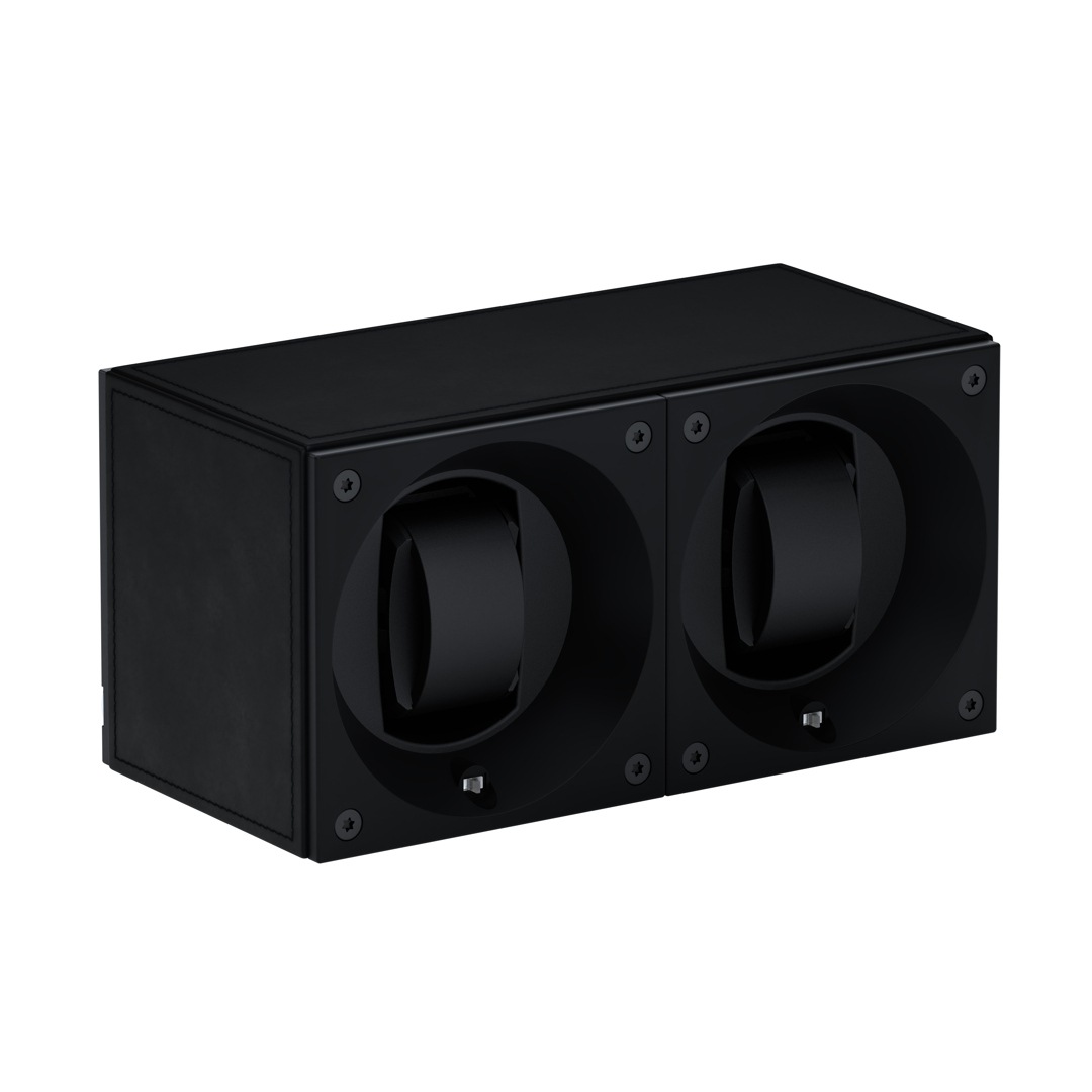 SwissKubik Masterbox Leder Schwarz - 2 Uhren