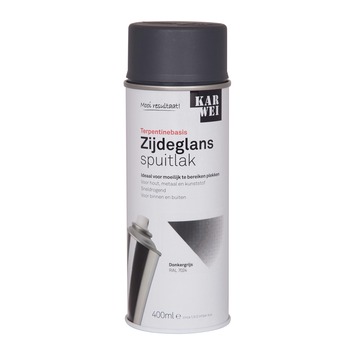 KARWEI spuitlak zijdeglans antraciet grijs 400 ml