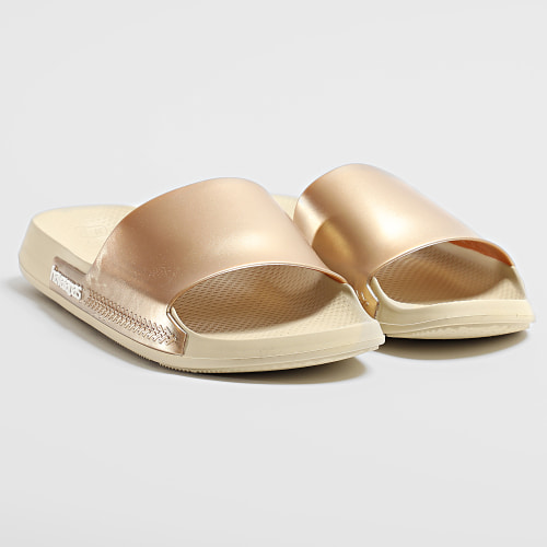 Claquettes Femme Slide Classic Metallic Beige