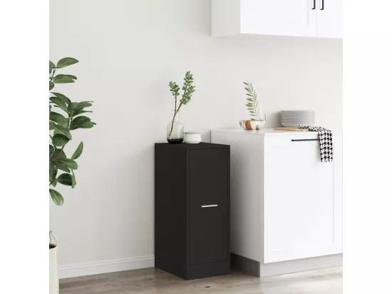 Armoire d'apothicaire noir 30x41x77,5 cm bois d'ingénierie