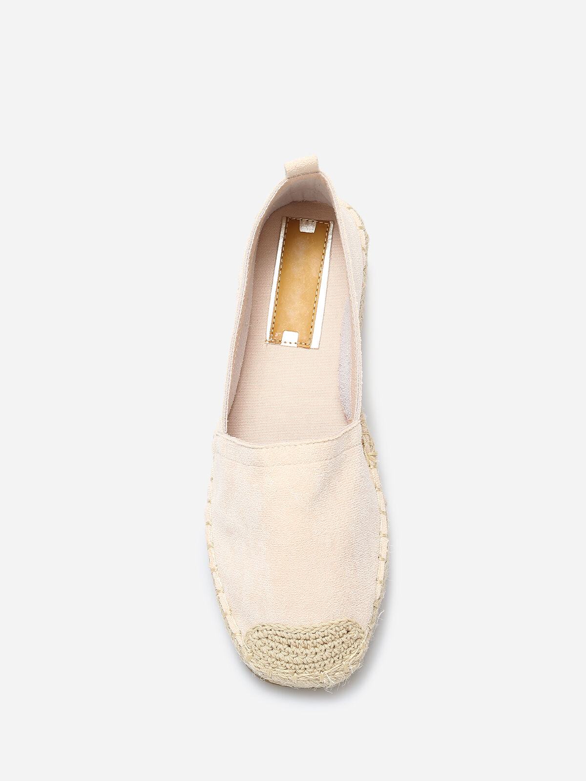 Espadrilles en suédine à bout carré- Beige