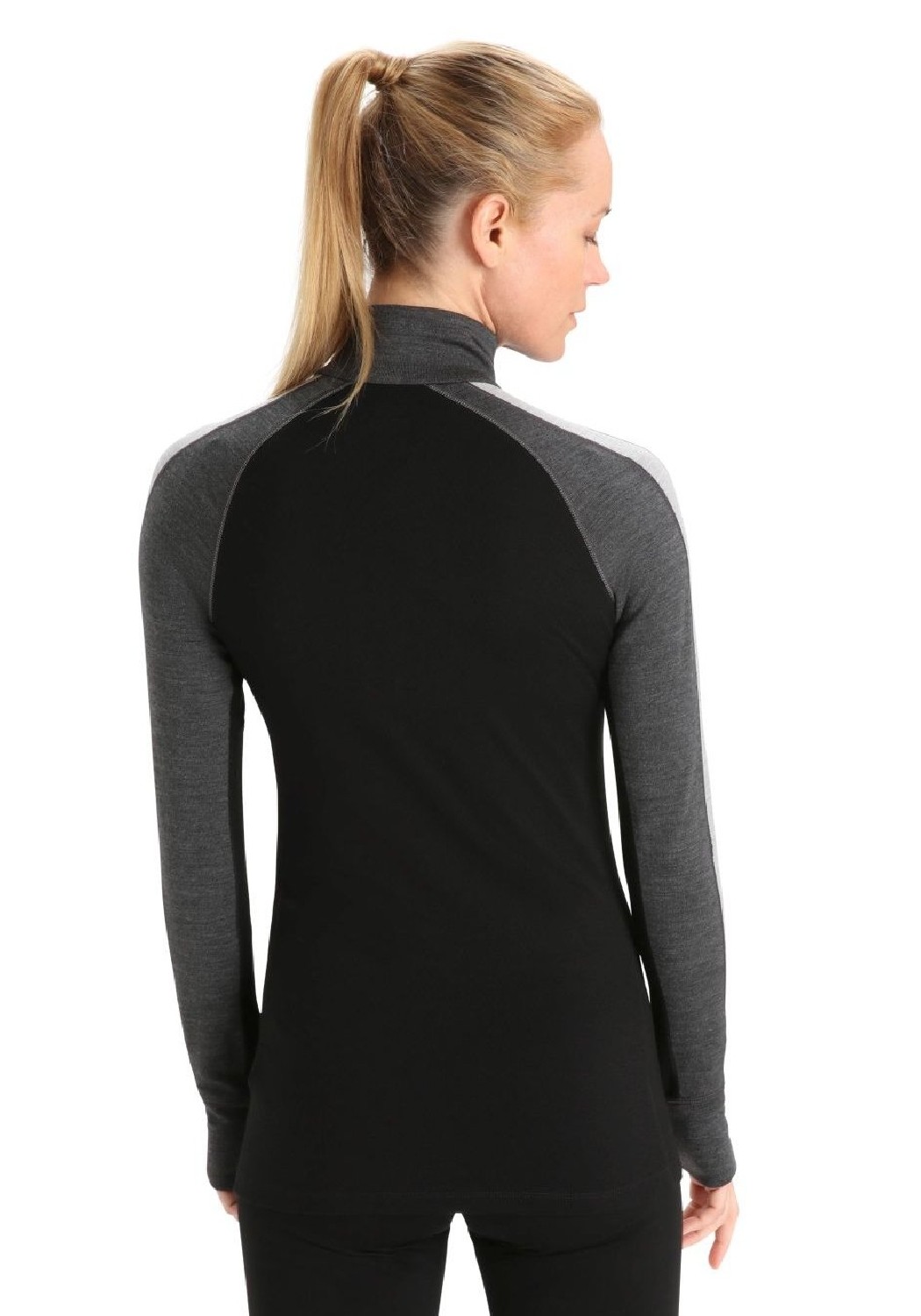 Icebreaker Damen-Half-Zip-Langarmshirt ZoneKnit™ 260 LS Half Zip Jet Heather/Black/Metro H