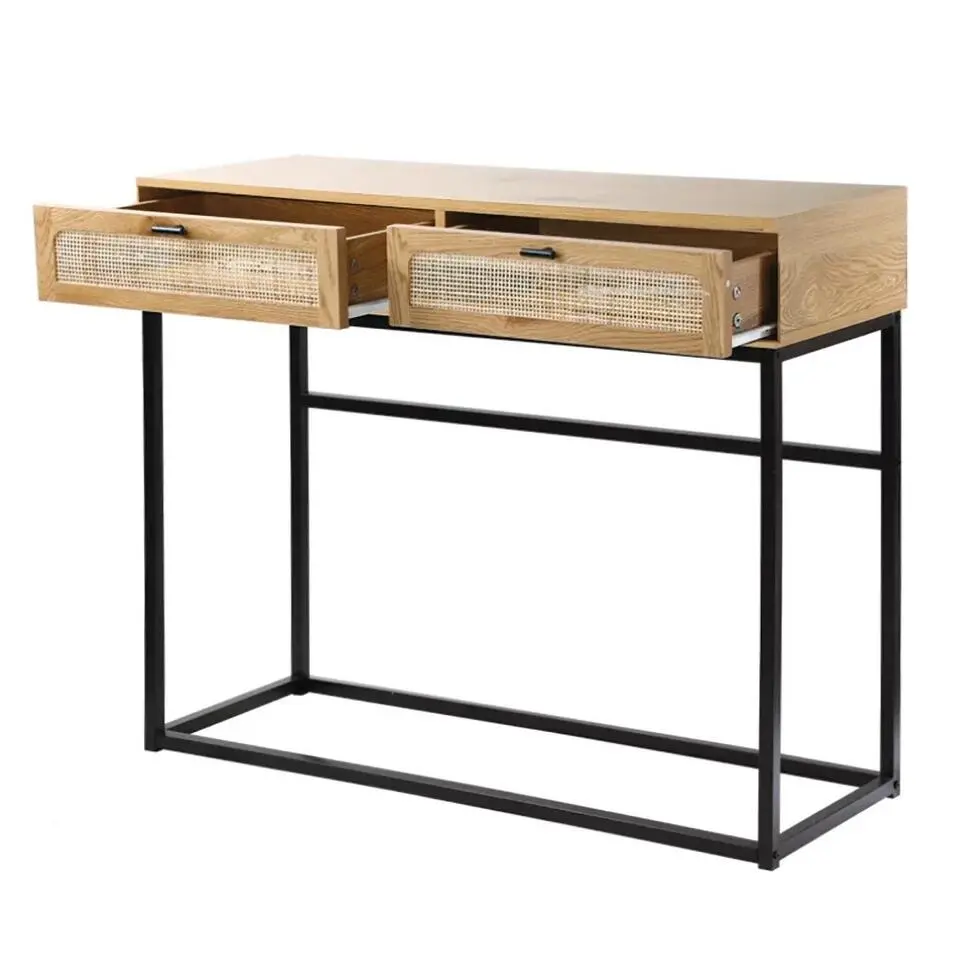 CALICOSY - Sidetable JAYA - Licht hout - 80x100x35 cm