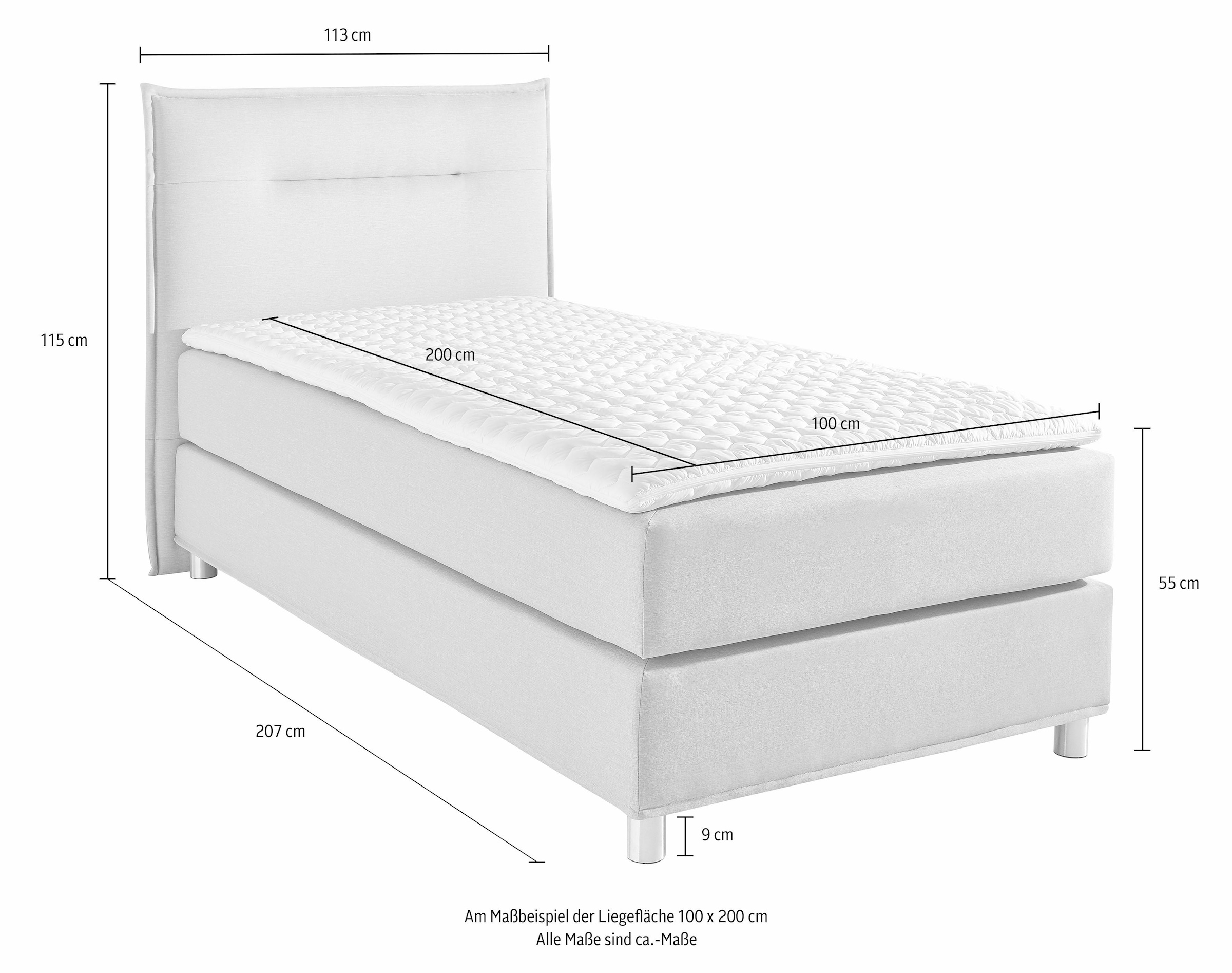 Maintal Boxspringbett inkl. Topper