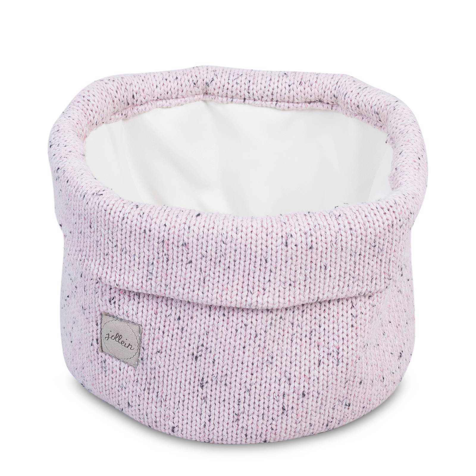 Jollein Confetti knit mandje vintage pink
