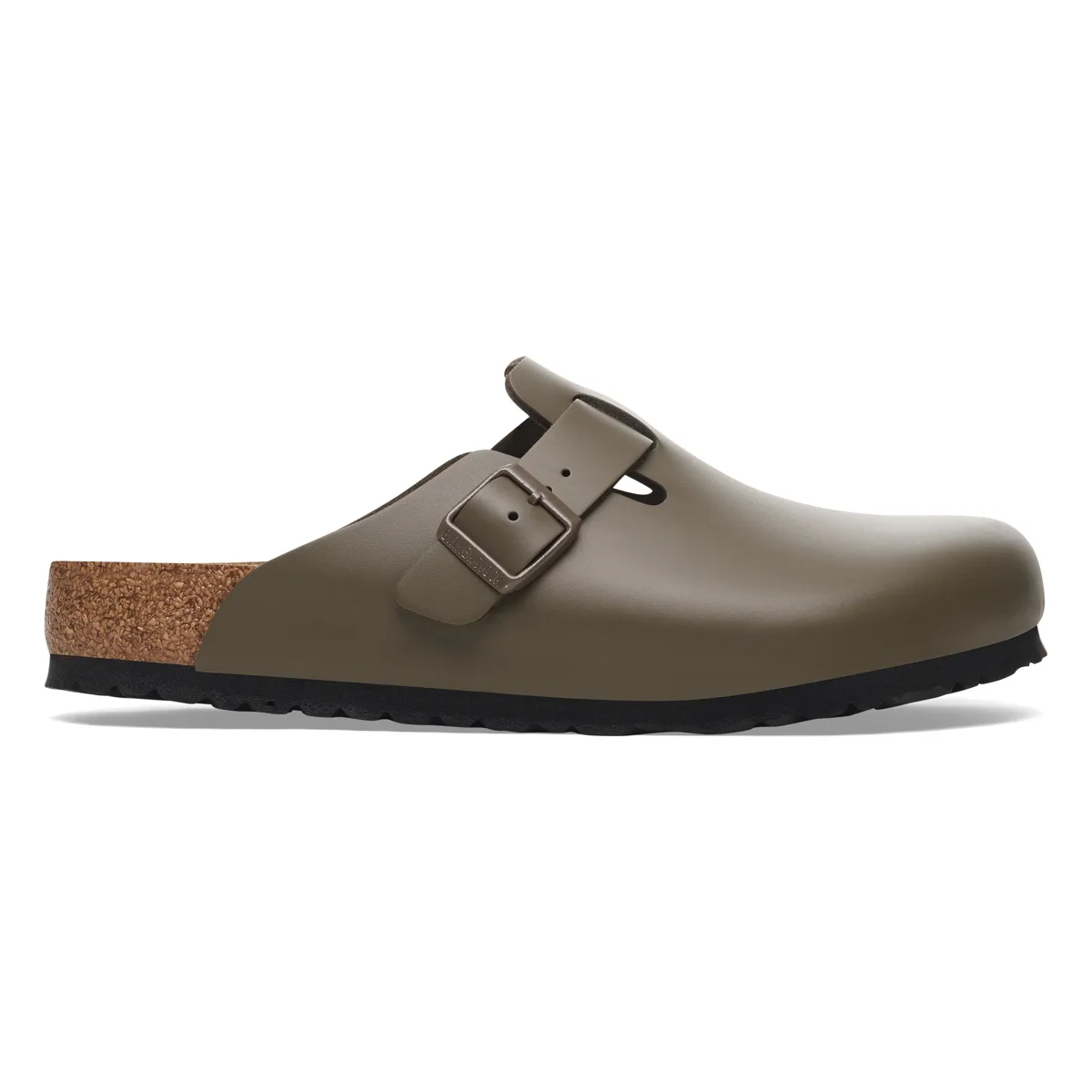 Birkenstock Boston Natural Leather regular Smooth Leather Concrete Gray