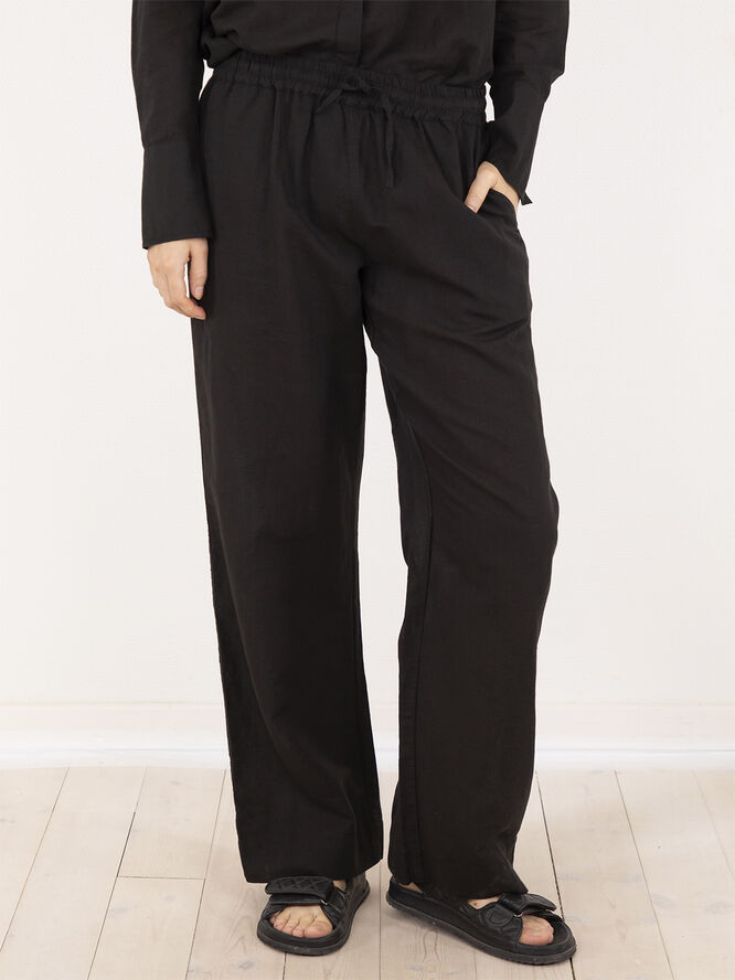 Neo Noir Sonar Linen Pants Black