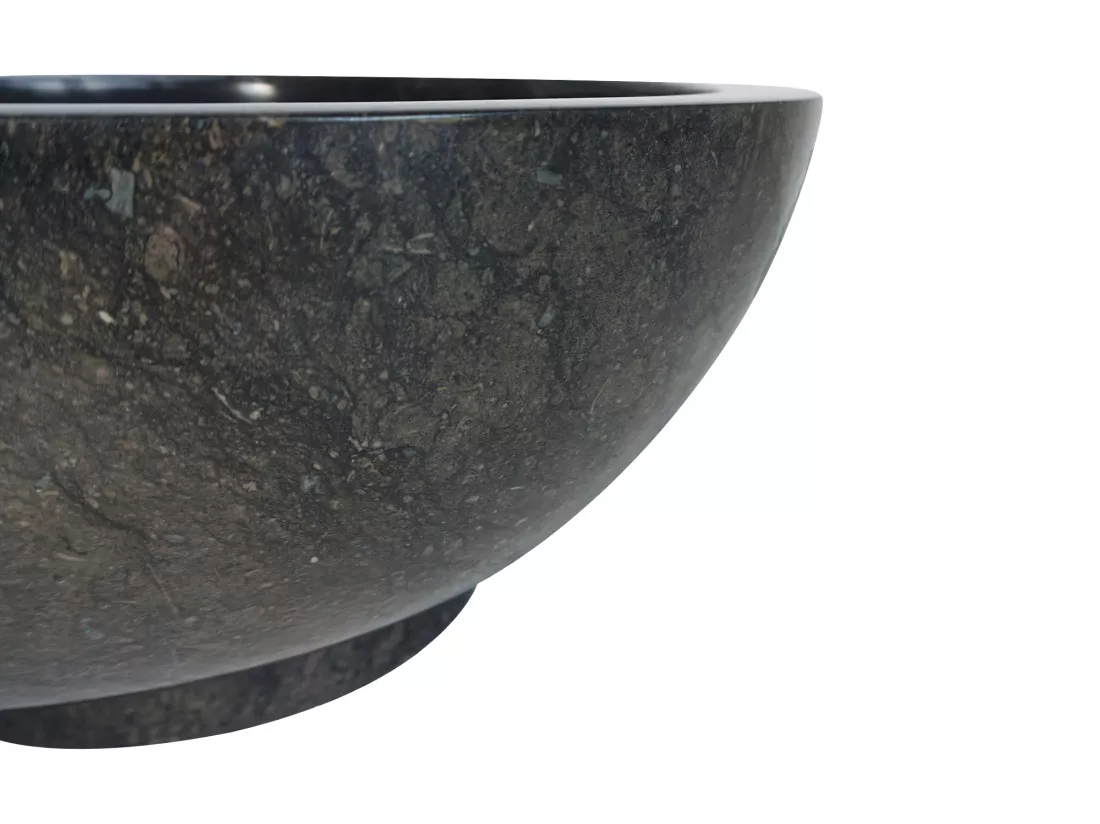 Vasque à poser en marbre - Coloris noir - D35 cm - BERATI
