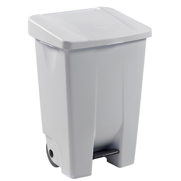 ROSSIGNOL Poubelle mobile à pédale - 80l - mobily - blanc