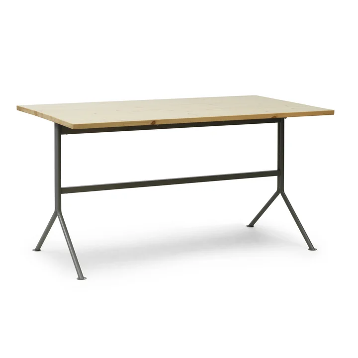 Normann Copenhagen - Kip Schreibtisch, 80 x 150 cm, Kiefer / grau