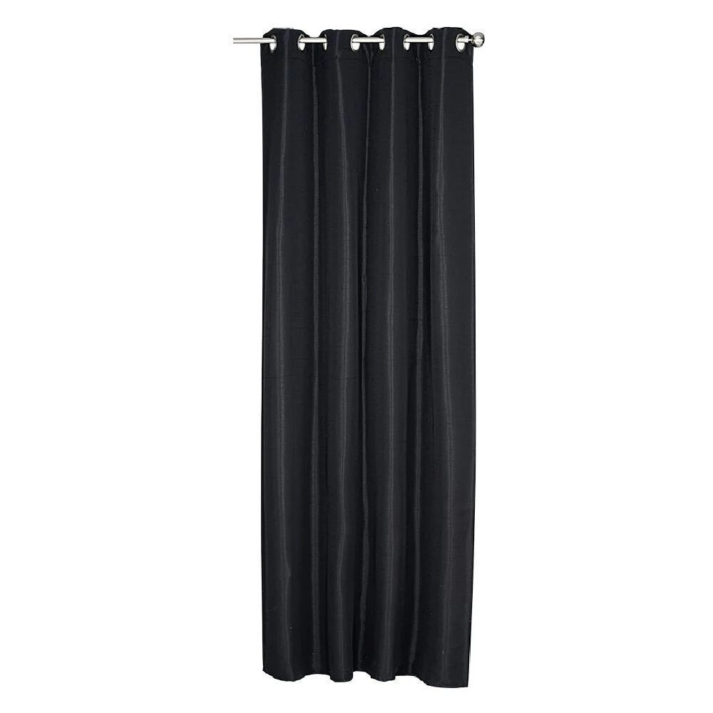 Rideau occultant porte noir 135x240cm