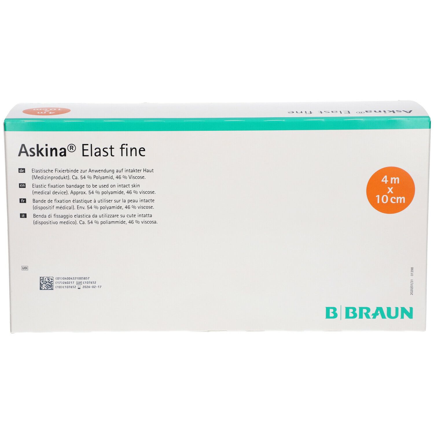 Askina® Elast Fine Fixierbinde 4 m x 10 cm lose