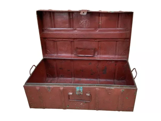 Valise en métal marron 58x31x23h