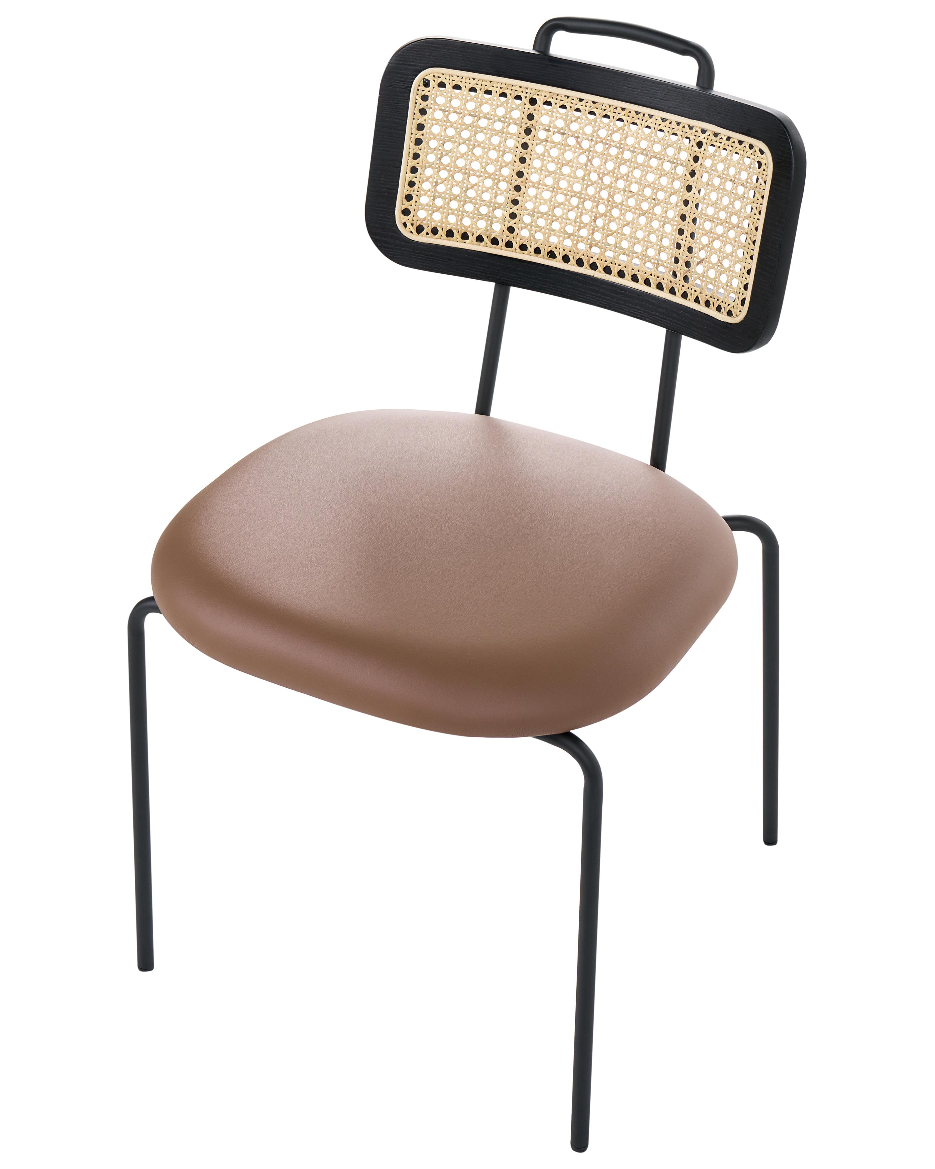 Set van 2 eetkamerstoelen ADELANTO Bruin
