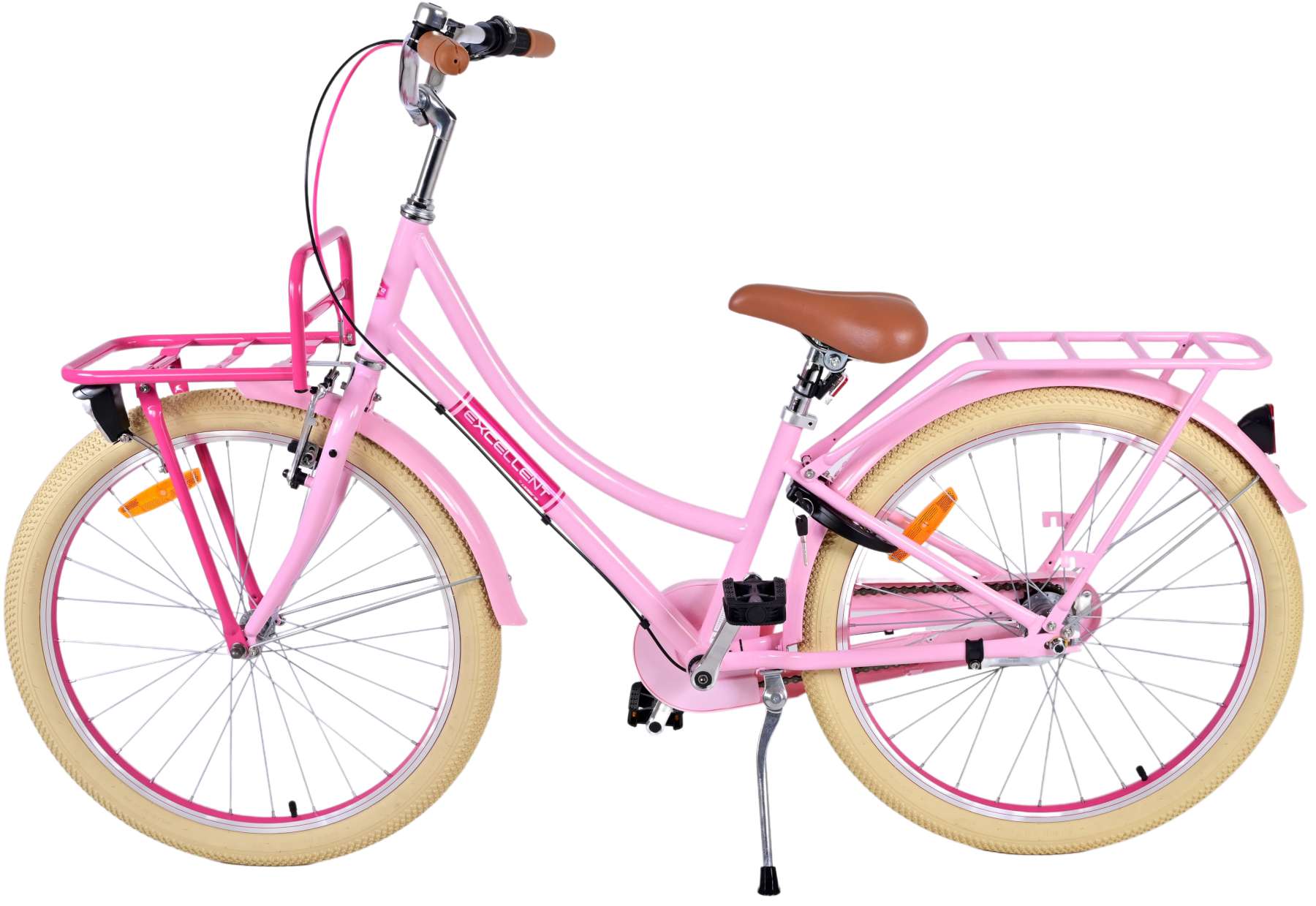 TPFSports Excellent Kinderfahrrad - Mädchen - 24 Zoll - 3 Gänge - Rücktritt + Handbremse - Schwarz