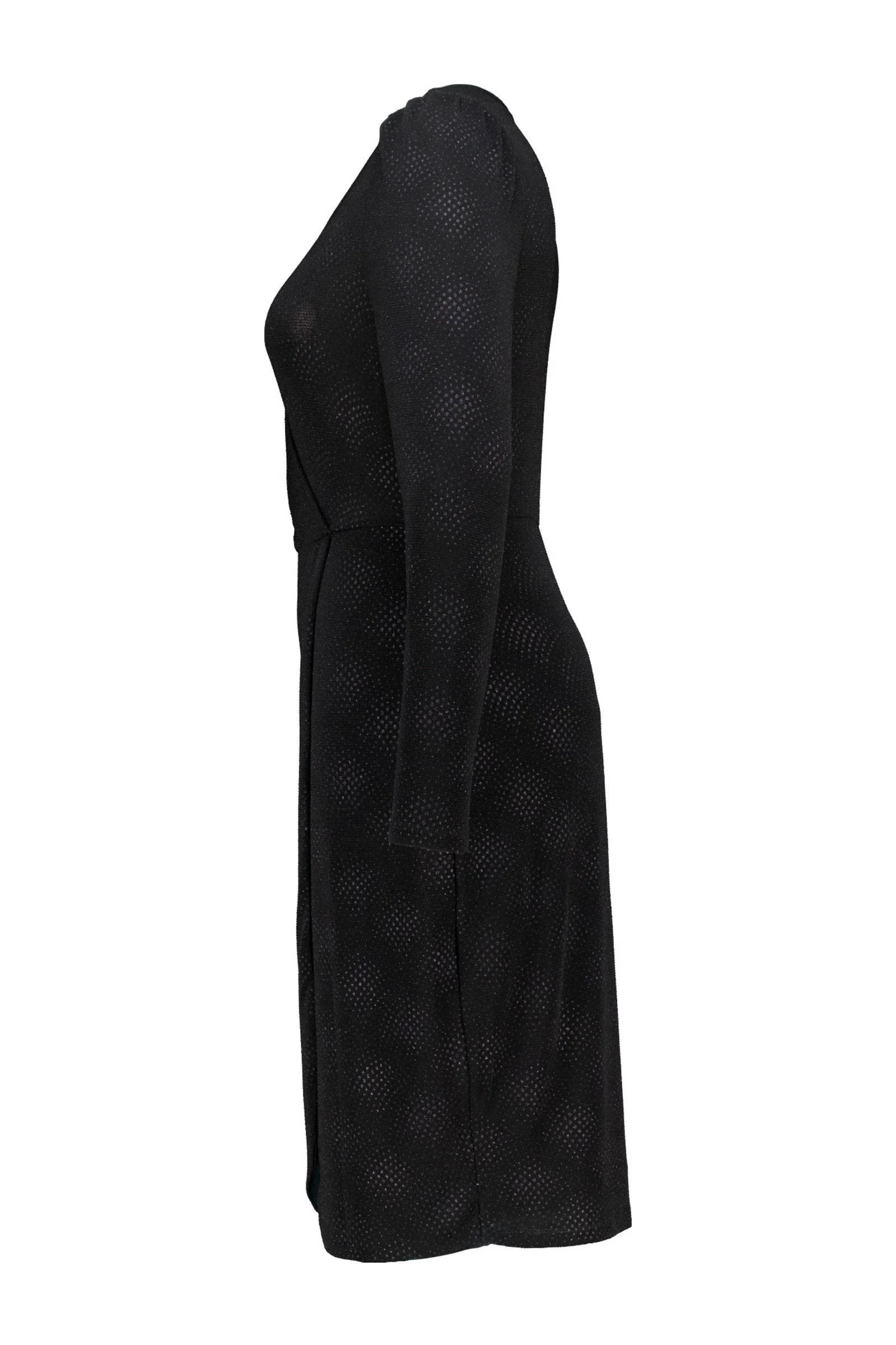 MS Mode korte jurk lurex zwart