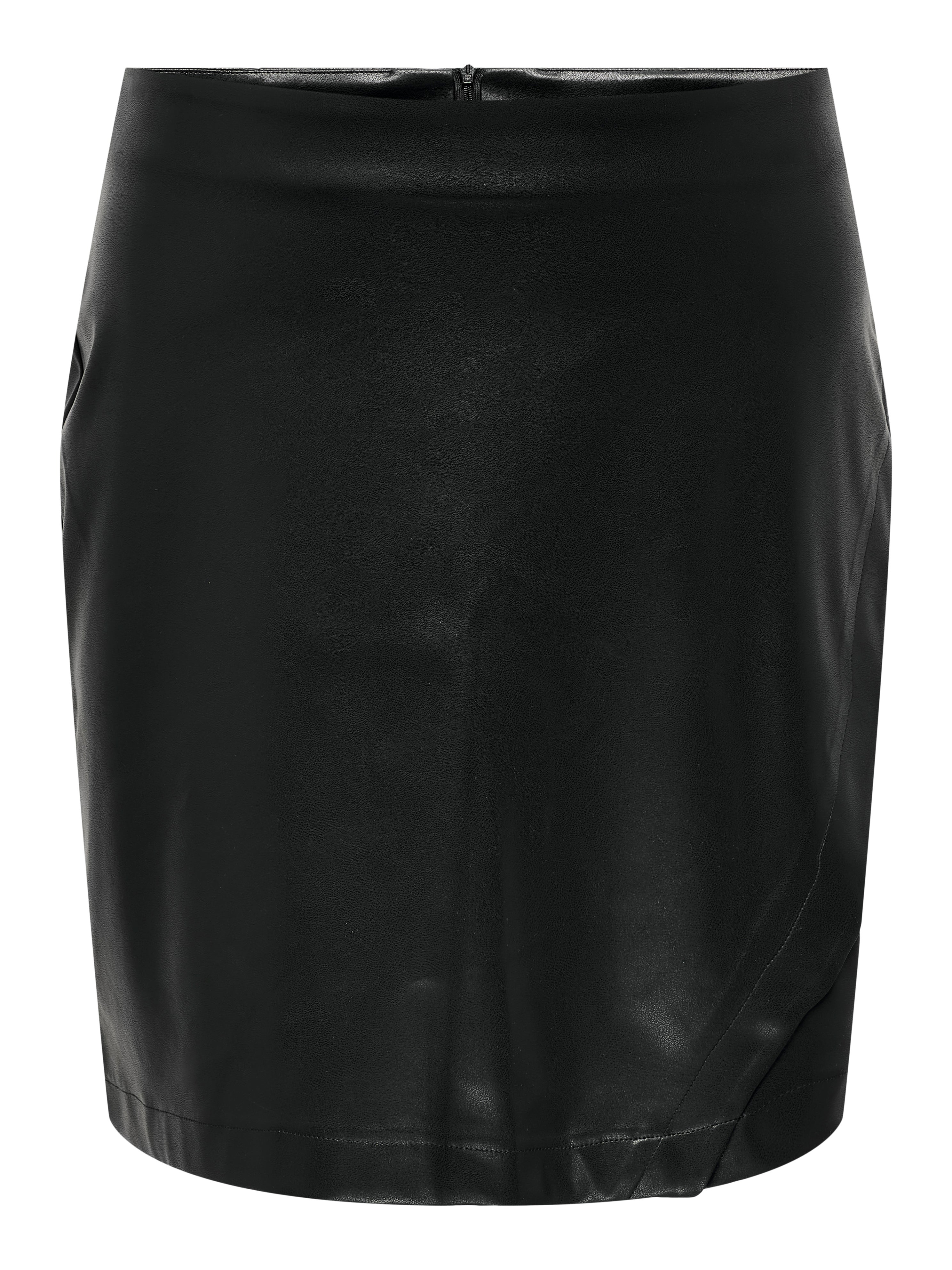 CARZETA Kunstlederrock Black