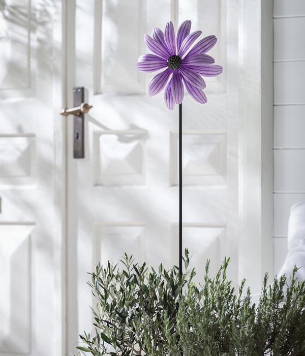 Dehner Eisen-Windrad Blume, ca. H115 cm