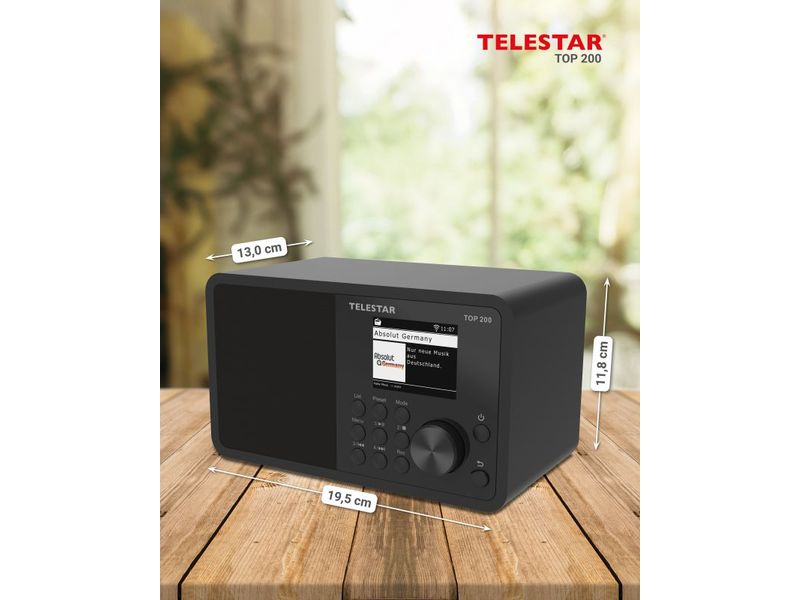 Telestar Internet Radio TOP 200 Schwarz Mono-Radio mit DAB /FM und Internetradio
