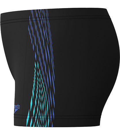 Speedo Badehose - Plastisol Placement - Schwarz m. Blau