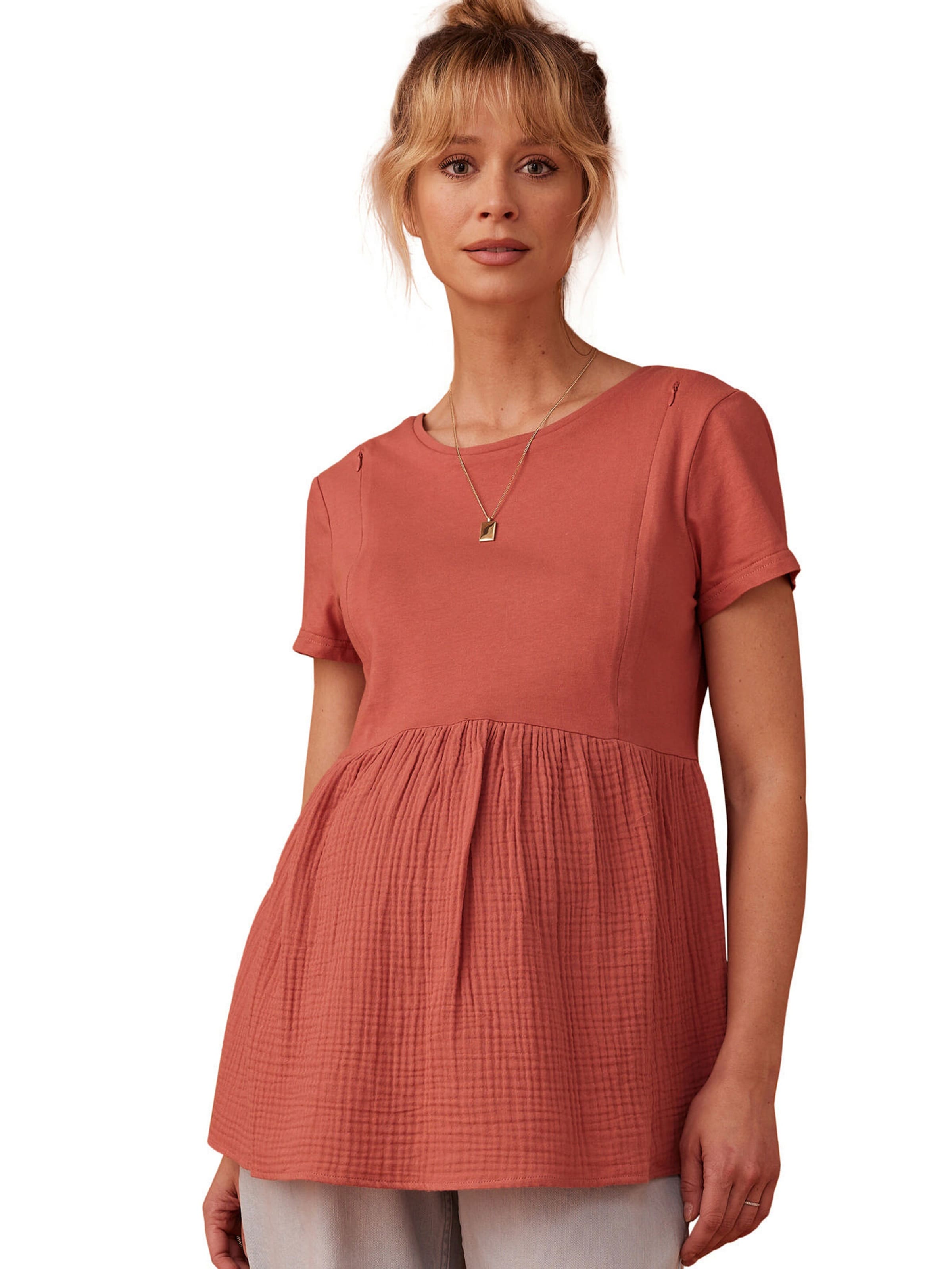 Envie de Fraise T-Shirt für Schwangerschaft & Stillzeit terrakotta farbe