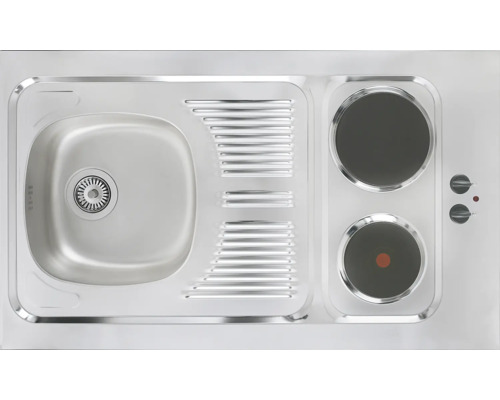 Flex Well mini keuken met apparatuur Santo 100 cm antraciet mat gedemonteerde variant omkeerbaar 00012462