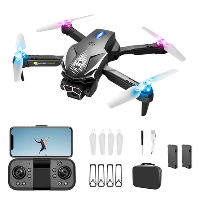 LU600 RC Drone med HD-kamera dobbelt batterier Fire-sidet forhindring undgåelse
