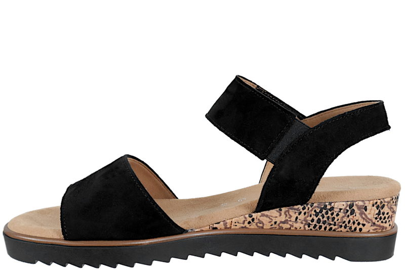 GABOR SANDAL I SORT RUSKIND