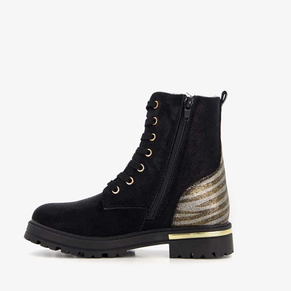 Blue Box meisjes veterboots met gouden details