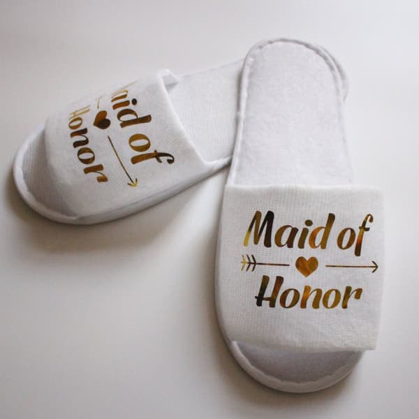 INF Brudesalong Slippers med Glitter - Perfekt for Bryllupsmorgen og Spa-dag
