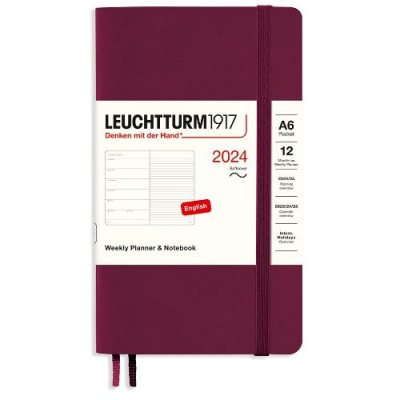 Port Red Pckt Wkly Notes Soft Diary 2024 (Diary)