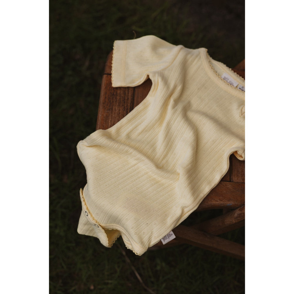 Køb Petit Piao Mellow Yellow Ppsuze S_S Pointelle Body