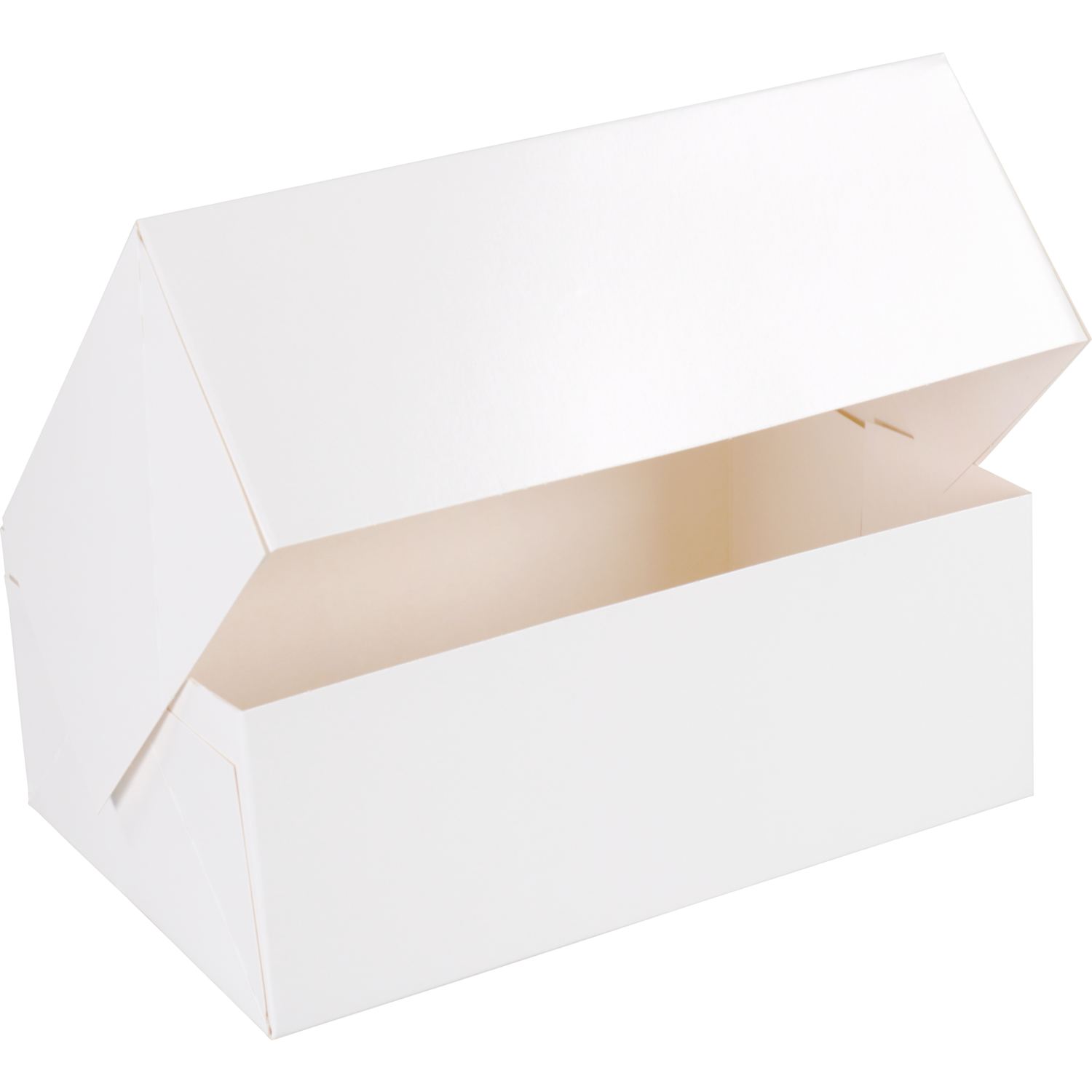 Gebaksdoos, karton, 21x14x8cm, wit