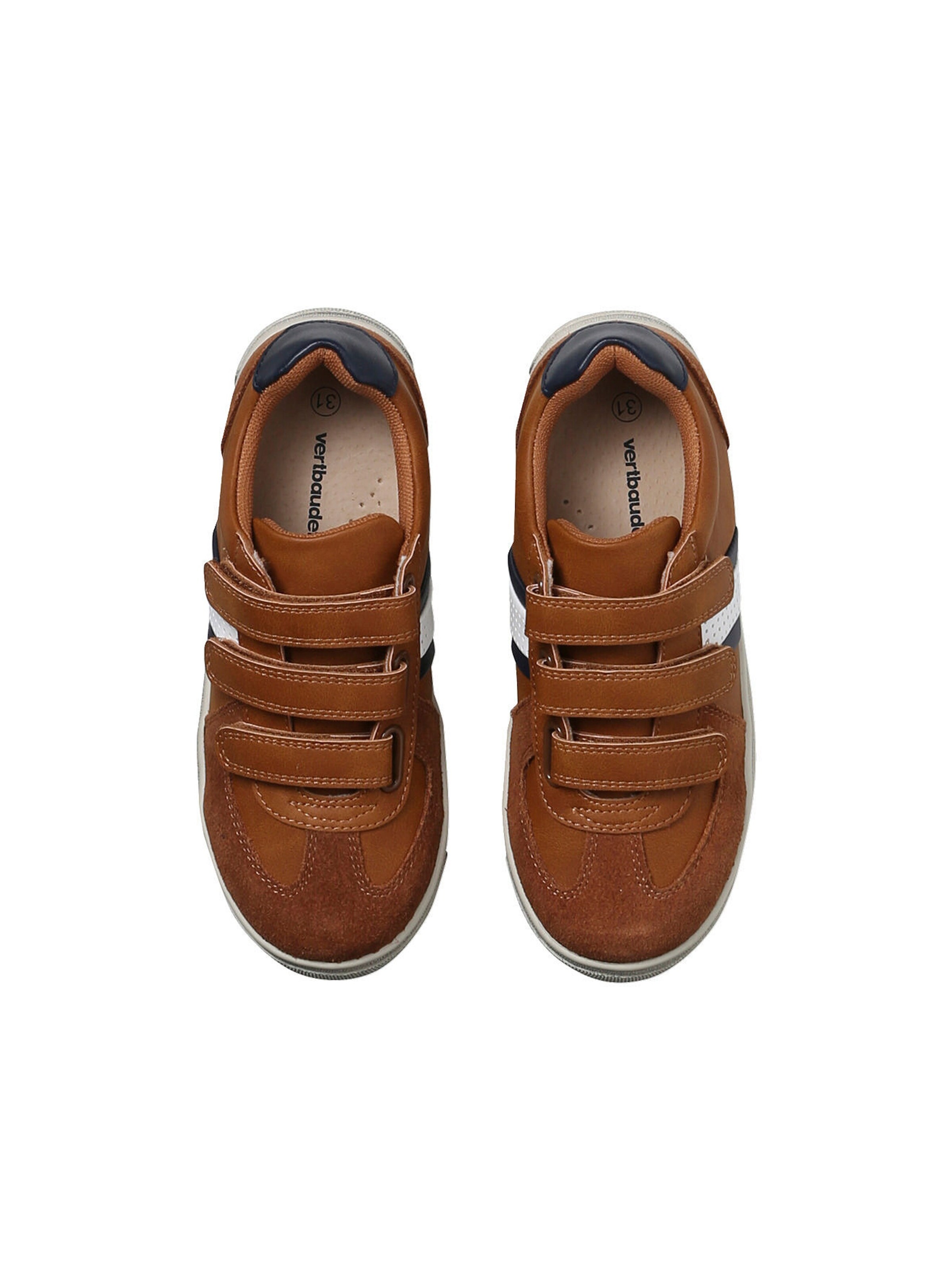 Vertbaudet Jungensneakers mit Klettverschluss braun