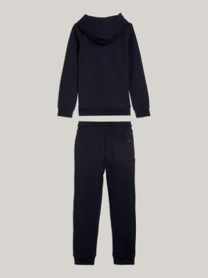 Conjunto de moletom com capuz e calça jogger com logo