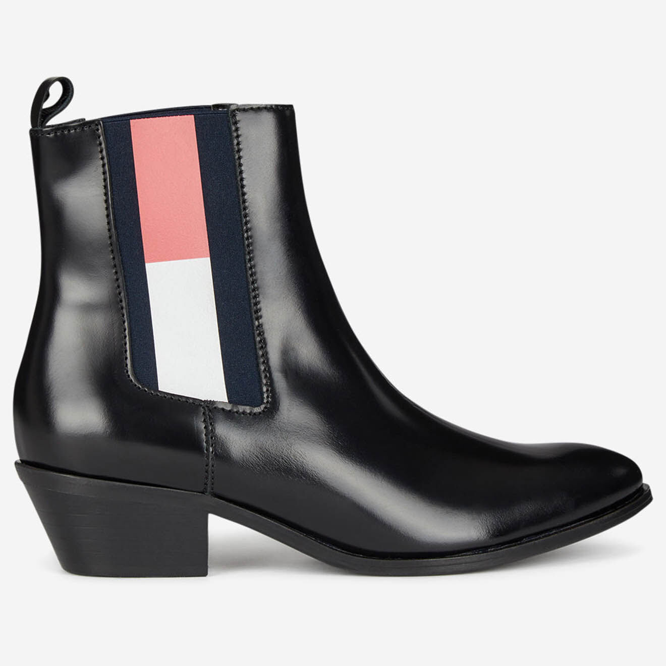 Tommy Hilfiger Santiags en Cuir Elastique Coporate noires