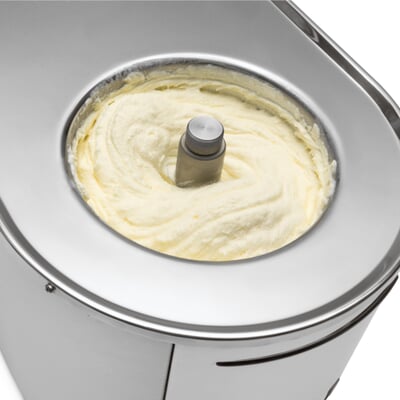 Eis- und Sorbetmaschine Edelstahl, CH-Stecker