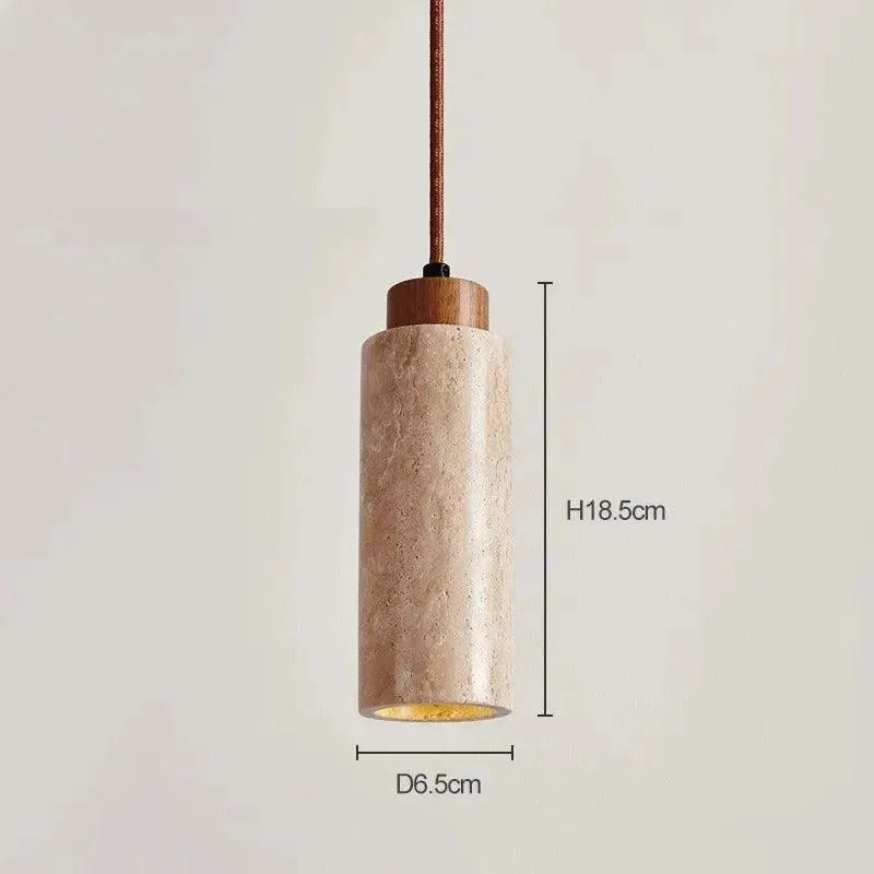 Yellow Travertine Marble Ceiling Lamp Lighting | Modern Pendant Chandeliers Hanging Light