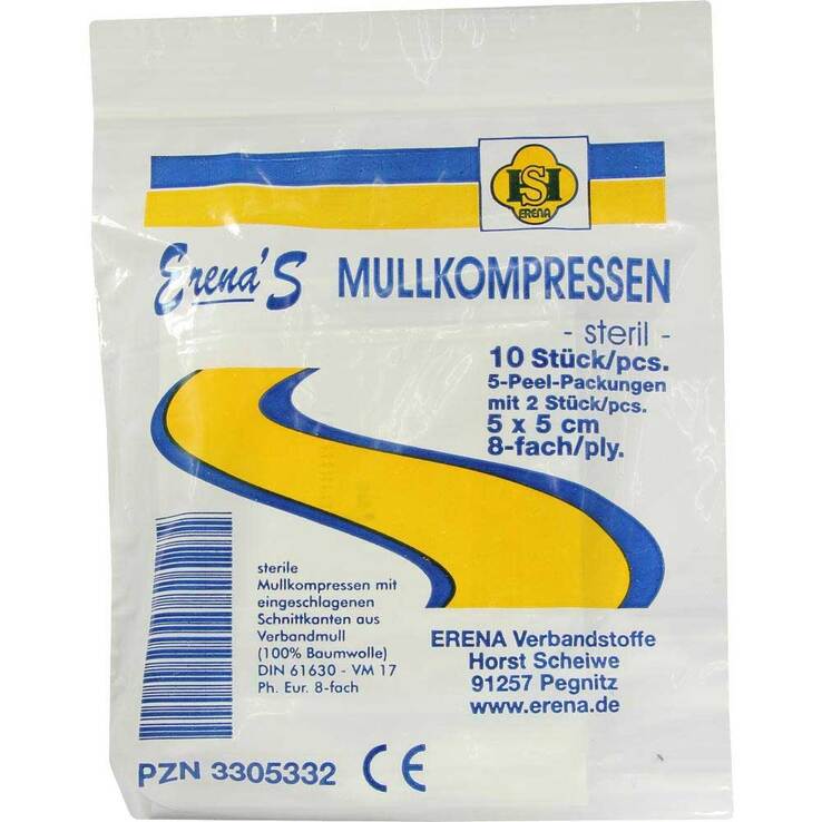 Erena Steril Mullkompresse 5x5cm, 5X2 St