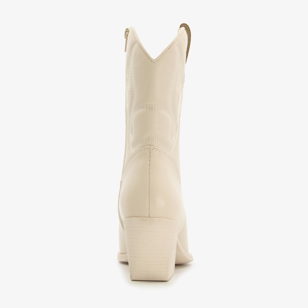 Blue Box lage dames western boots crème