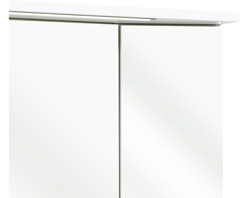 Pelipal Enna I spiegelkast, 90 x 20 x 72 cm, wit hoogglans, 3-deurs, LED, IP 44