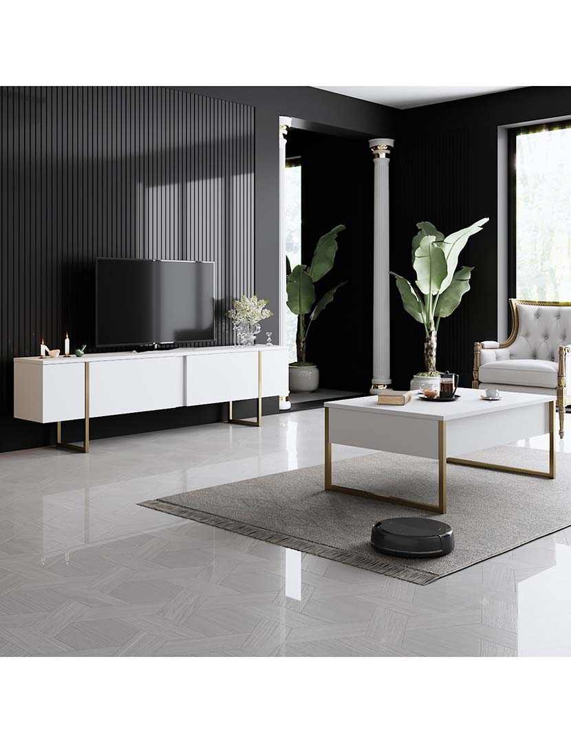 Luxe White Gold Coffee Table