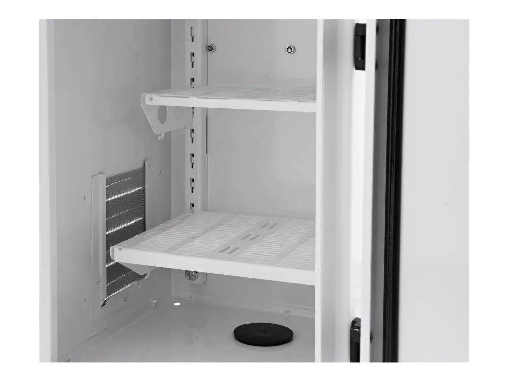 DELTACO - Kabinet - kompakt - låsbar, IP55 - pælmonterbar, vægmonterbar - hvid - 6U