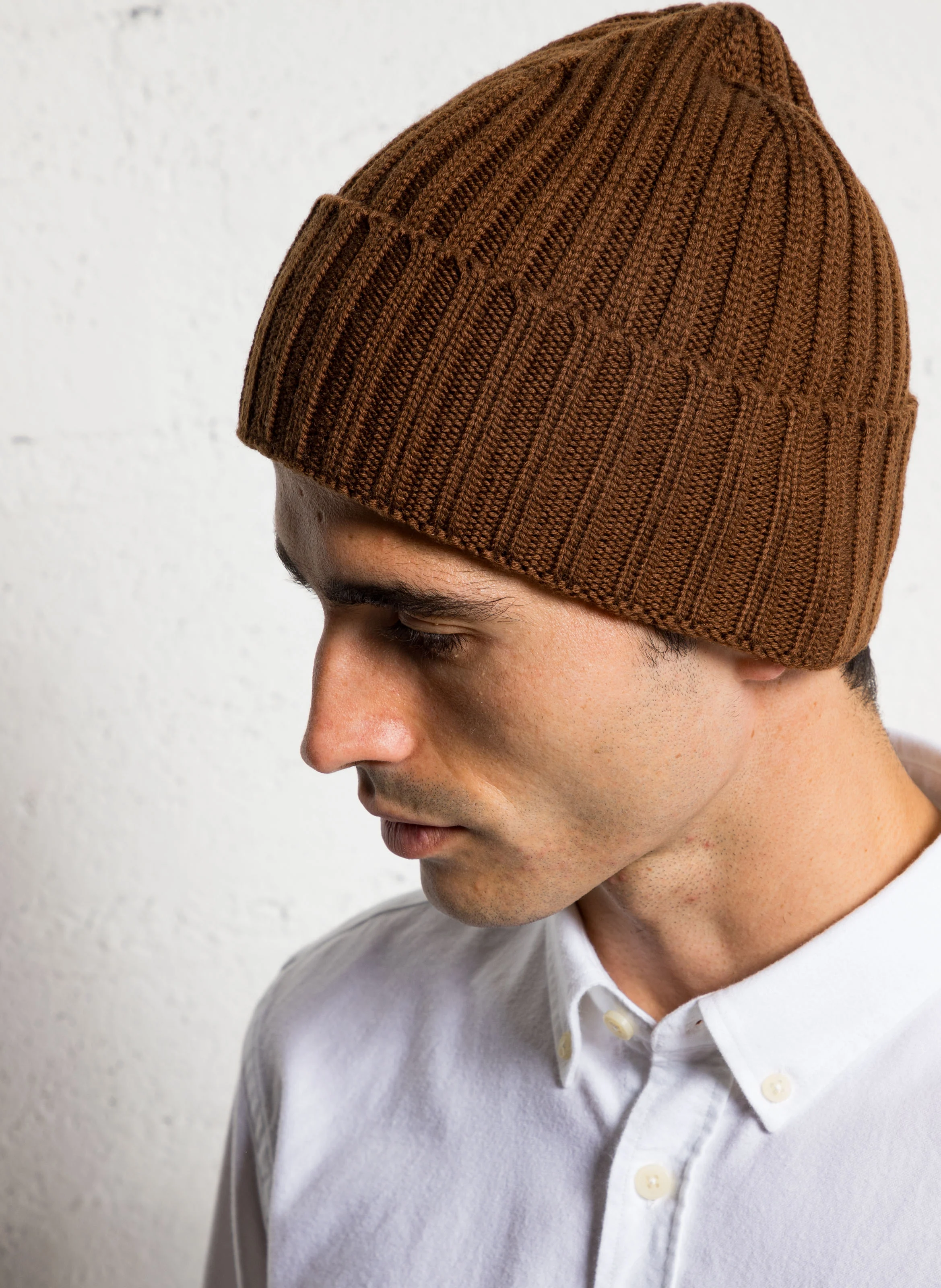 Bonnet en laine| Marron