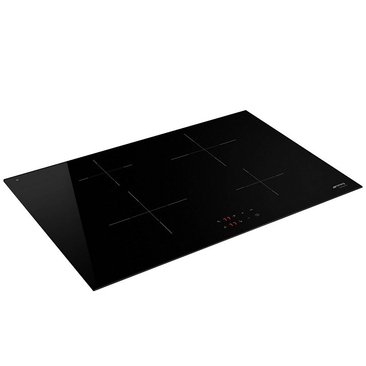 Plaque de cuisson à induction 4 foyers Universel l. 75 cm SI2741D Smeg verre noir